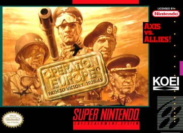 Operation Europe - Path to Victory 1939-45 (USA) box cover front